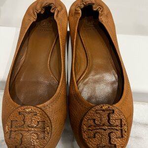 Tory Burch Tan Leather Loafers